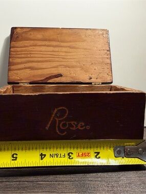 Vintage Wooden Recipe Box 🌿 Cottage Core Floral Kitchen Storage